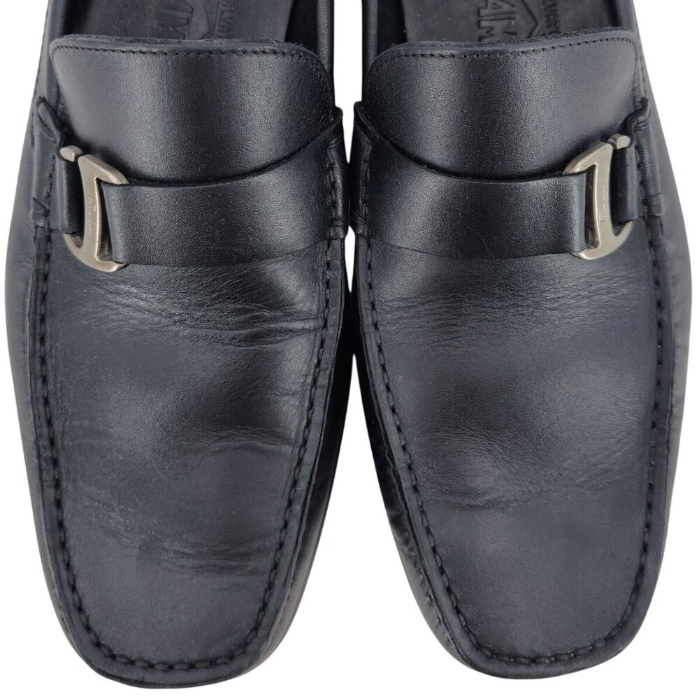 Salvatore Ferragamo Italy Mens 6.5EE Black Calf Dress Shoes Driving Bit Loafers - Picture 4 of 13